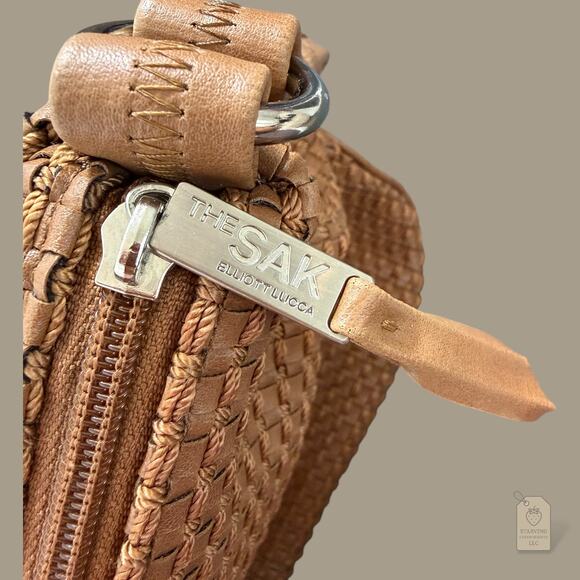 The Sak Elliott Lucca tan woven faux leather crossbody bag - Picture 12 of 12